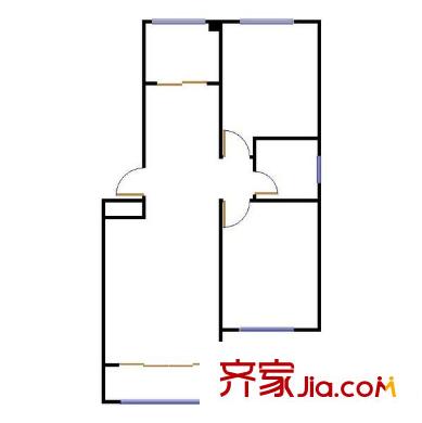 都市名苑 2室 戶型圖