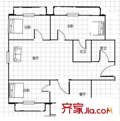 都市名苑 0室 戶型圖