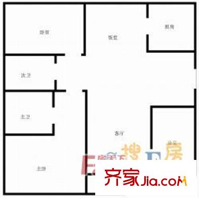 千禧閣 2室 戶型圖