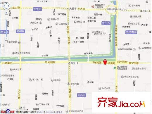 陜西日報社家屬院交通圖 