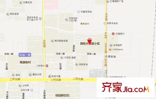 大明宮鐵路小區(qū)交通圖 