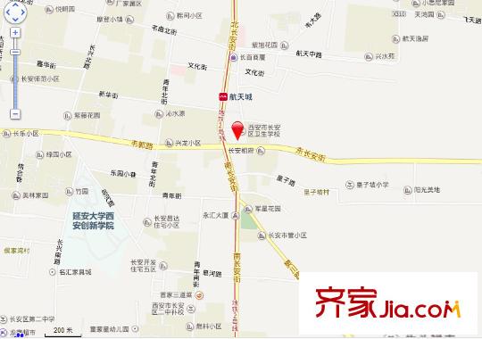 宜家長(zhǎng)安交通圖西安  