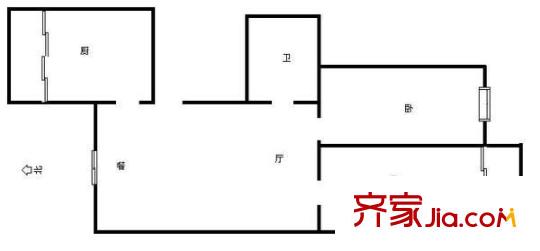 居業(yè)家園 2室 戶型圖