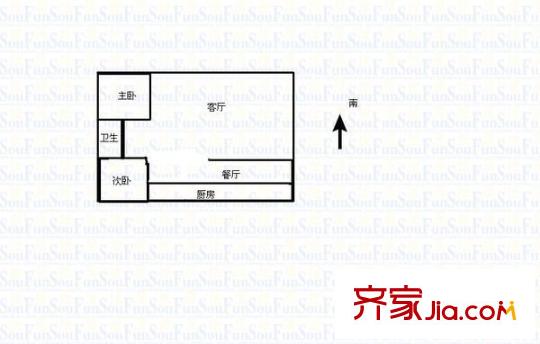 都市名苑 2室 戶型圖