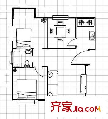 都市名苑 0室 戶型圖