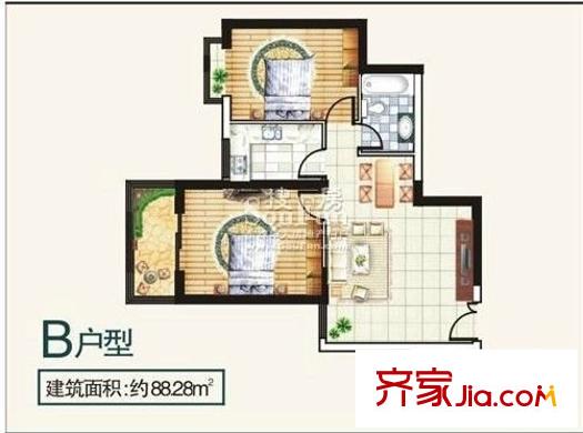 祥和居 2室 戶型圖