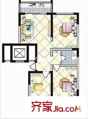 興閻溫泉小區(qū)戶型圖戶型圖 3室1廳1衛(wèi)1廚