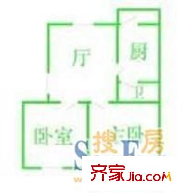 海虹佳苑 2室 戶型圖