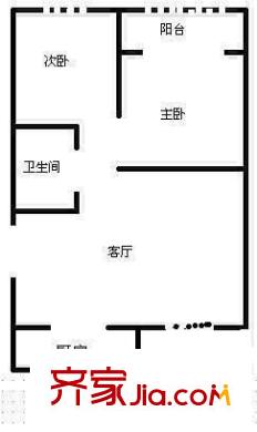 海虹佳苑 2室 戶型圖