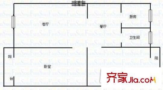福瑞苑兩室兩廳戶型圖