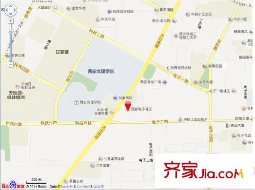 西部電子社區(qū)交通圖 