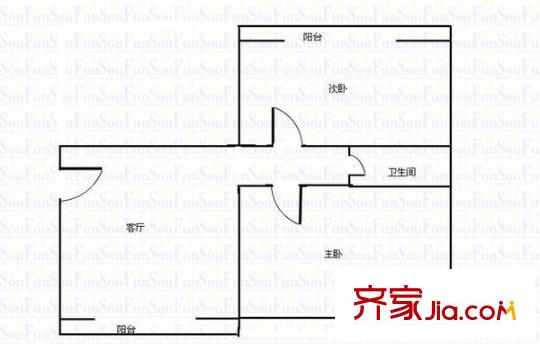 公安新村 2室 戶型圖