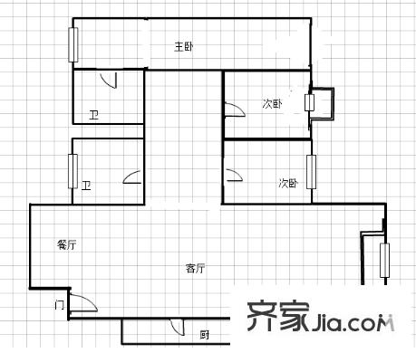 嘉天國際 3室 戶型圖