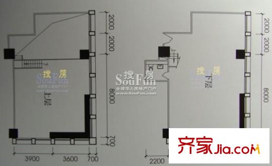 利君V時(shí)代戶型圖LOFT B6 B9戶型 1室1廳1衛(wèi)1廚