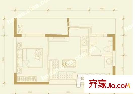 光電園 1室 戶型圖
