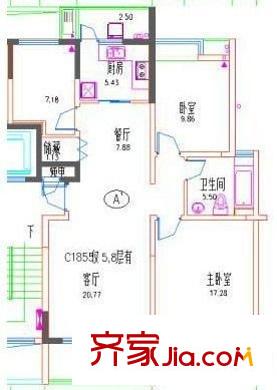 翠華大廈 4室 戶(hù)型圖