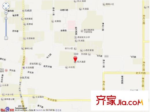 航天逸居交通圖 