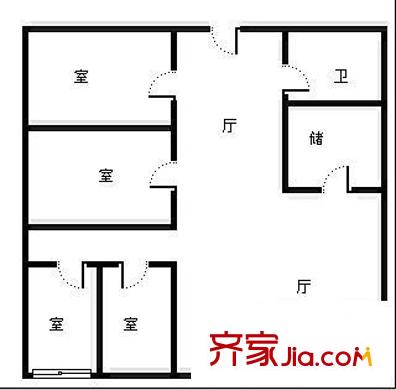 西部電子社區(qū) 4室 戶型圖
