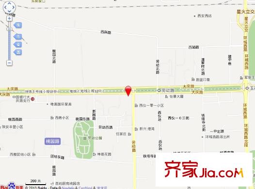 西安儀表廠101社區(qū)交通圖 