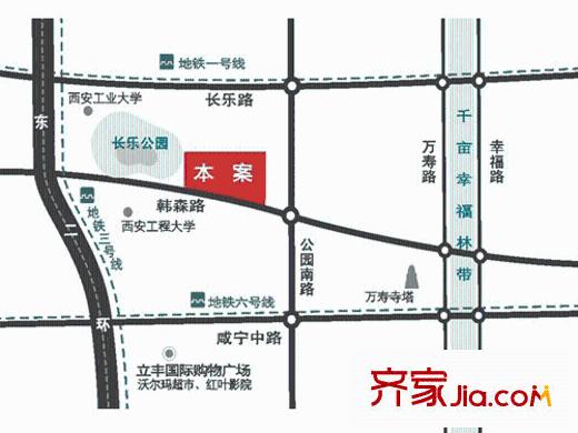 蔚藍風景交通圖區(qū)位圖