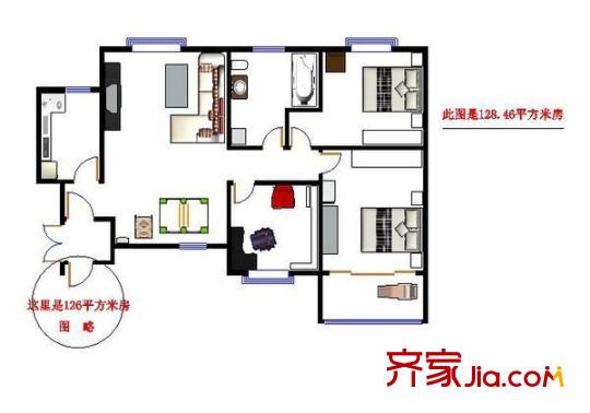 摯信櫻花園 3室 戶型圖