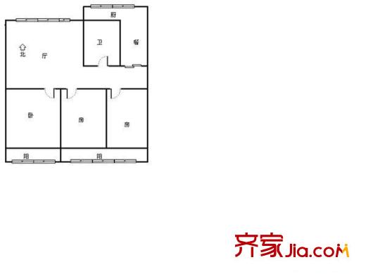 馨園一號 3室 戶型圖