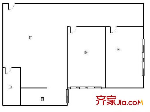 馨園一號 2室 戶型圖