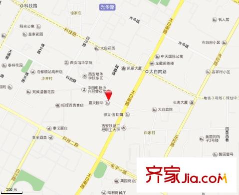 嘉天國際交通圖