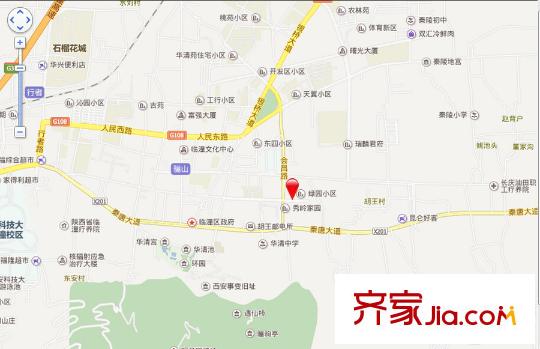 驪山名居交通圖西安  