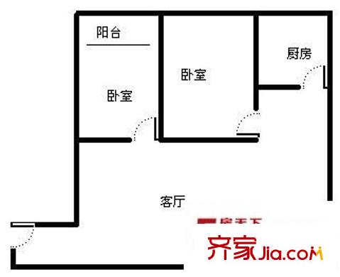 宏達家園 3室 戶型圖