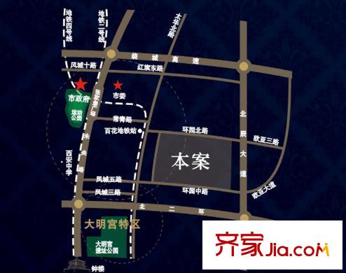 浩華香頌國際城區(qū)位圖