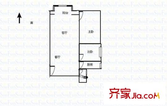 大新巷小區(qū) 2室 戶型圖