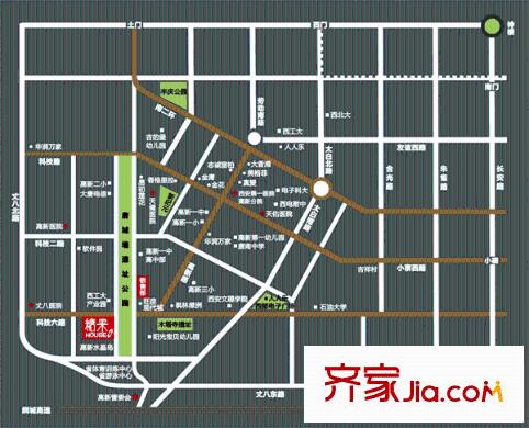 糖果house交通圖區(qū)位圖