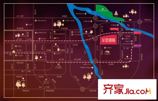 半坡國際廣場(chǎng)區(qū)位圖
