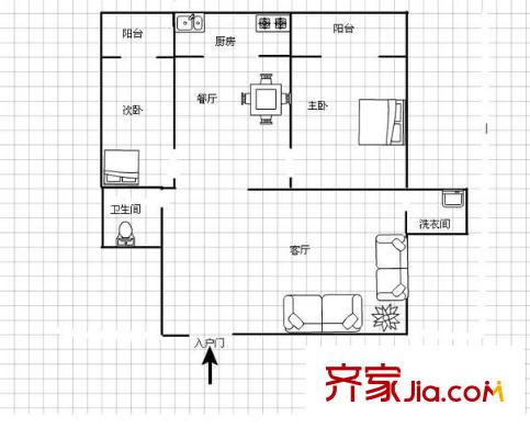 雁塔區(qū)西影路小學(xué)家屬院 0室 戶型圖