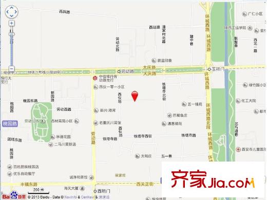 西儀103廠家屬院交通圖 