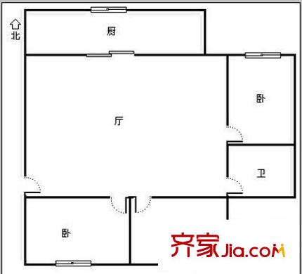 開發(fā)五區(qū)家屬院 3室 戶型圖