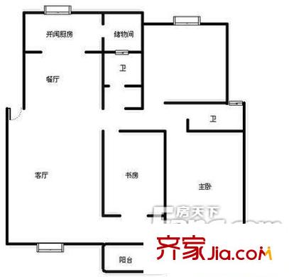 國稅局家屬院 3室 戶型圖
