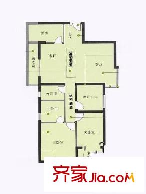 豪盛花園 3室 戶型圖
