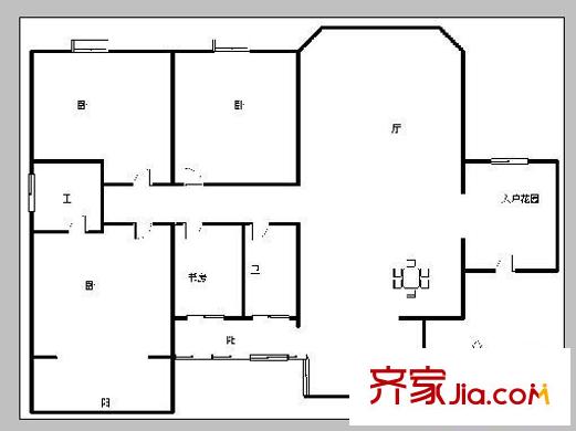 豪盛花園 4室 戶型圖