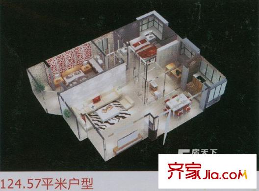 瑞景華庭 3室 戶(hù)型圖