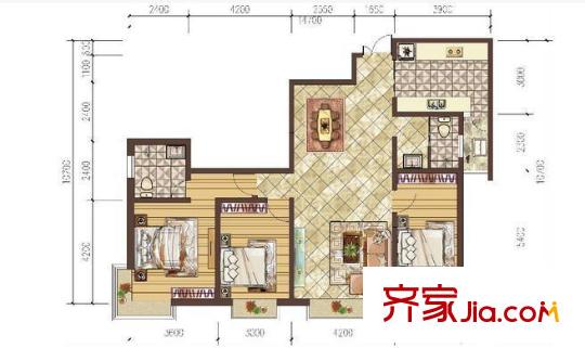 西安 明苑花園 戶型圖