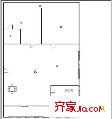 明苑花園 3室 戶型圖