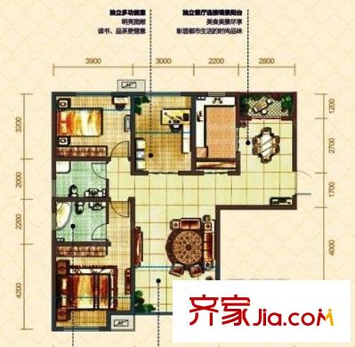 秦川廠28街坊 2室 戶型圖