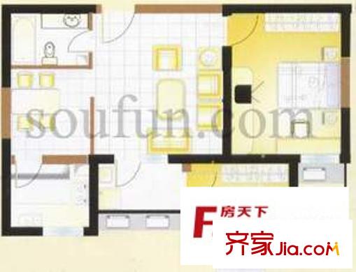 萬華園琳苑小區(qū) 戶型圖 2室2廳1衛(wèi)