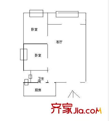 新興名園 2室 戶型圖