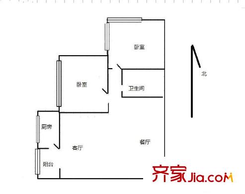 含光香榭麗都 2室 戶型圖