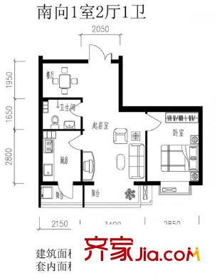 北張家園 1室 戶型圖