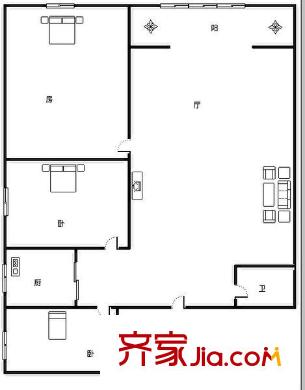 北張家園 3室戶型圖