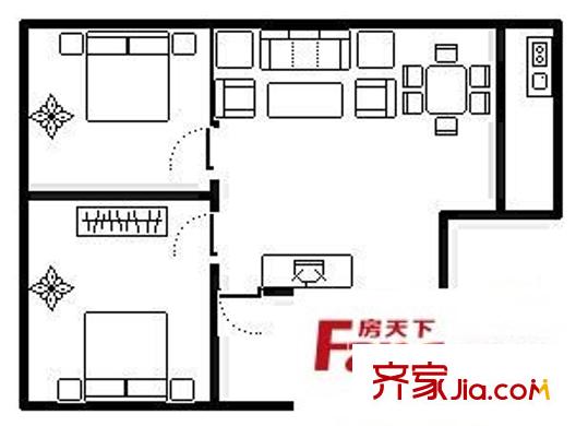 新興名園 4室 戶型圖